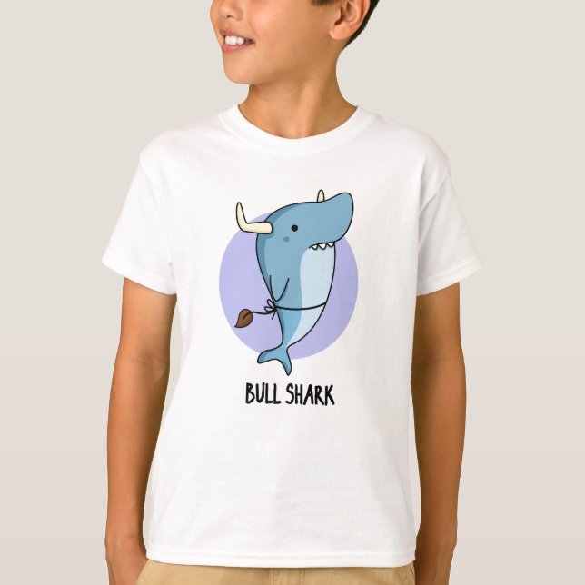 Camiseta Bull Shark divertido animal tiburón Pun (Anverso)