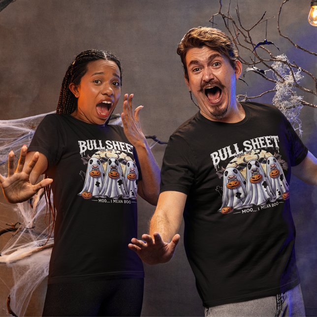 Camiseta Bull Sheet moo Bull Funny bulls Halloween adulto (Bull Sheet moo Funny bulls Halloween adult T-Shirt)