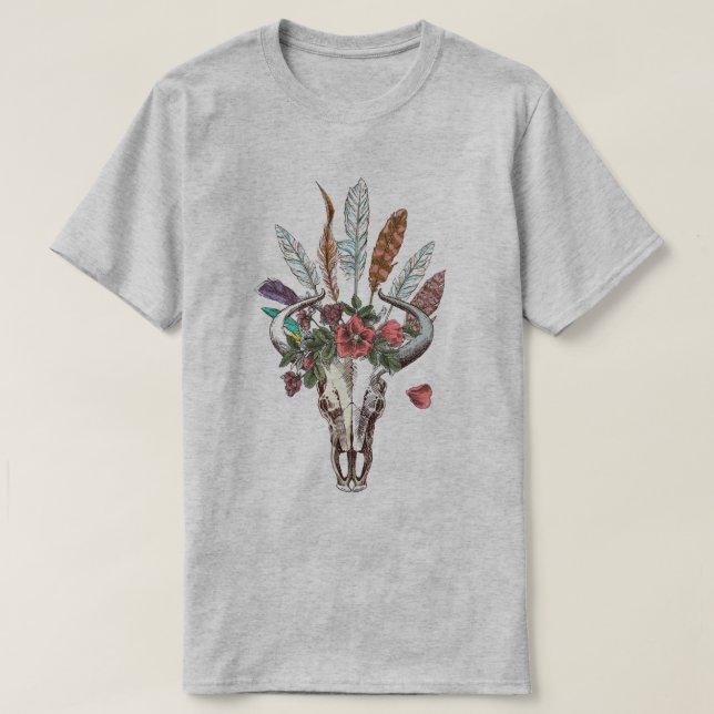 Camiseta Bull Skull (Diseño del anverso)