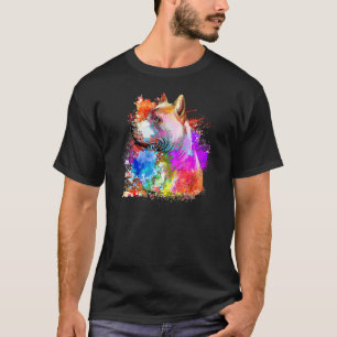 Camiseta Bull Terrier Americano con Pitbull acuarela