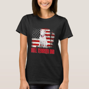 Camiseta Bull Terrier Dad American Flag 4 De Julio Perro