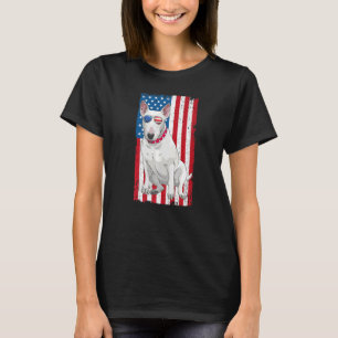 Camiseta Bull Terrier Dad Mom American Flag Bull