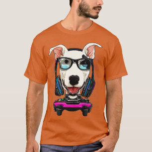 Camiseta Bull Terrier Dog Computer Video Game Lover Gaming