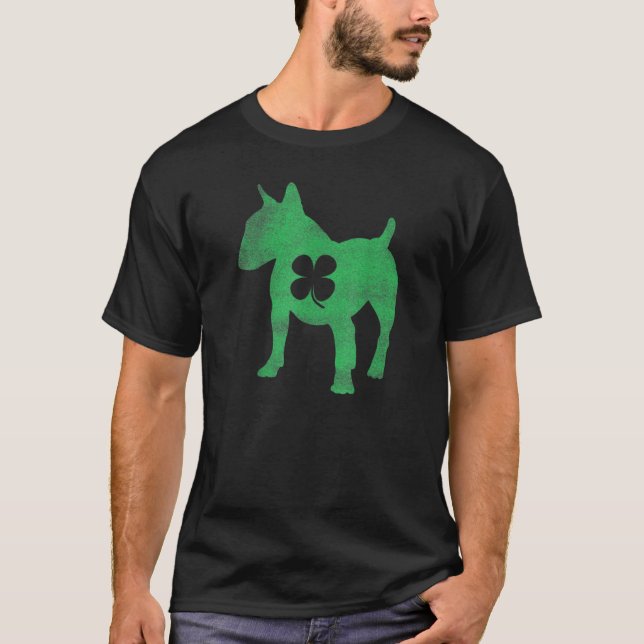 Camiseta Bull Terrier Dog Shamrock St Patricks Day Saint Pa (Anverso)