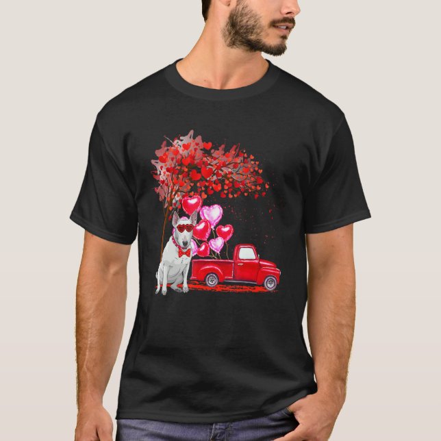 Camiseta Bull Terrier gafas de sol Corazón Árbol Camión de  (Anverso)