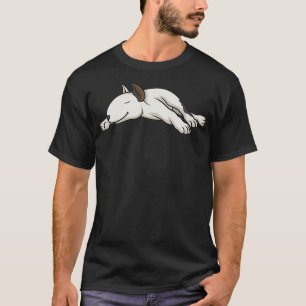 Camiseta Bull Terrier Perro White Bull Terrier Sleeping Fun