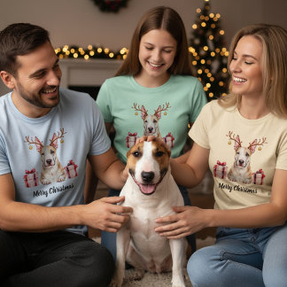 Camiseta Bull Terrier Reindeer