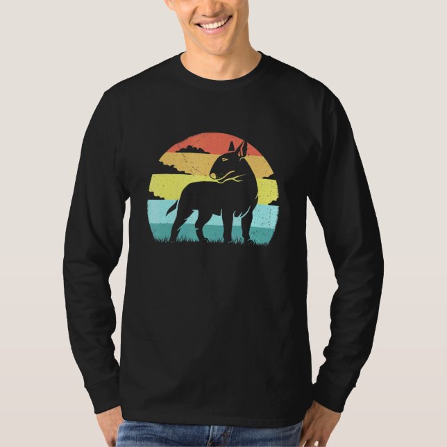 Camiseta Bull Terrier Retro Vintage Sunset Bull Terrier (Anverso)