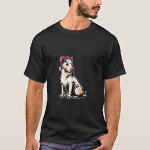 Camiseta Bull Terrier Santa Claus Gorra Merry Christmas Dog