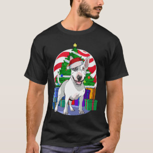 Camiseta Bull Terrier Santa Dog Navidad Árbol decorar Navid