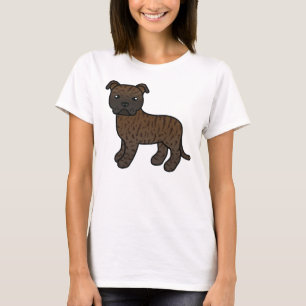 Camiseta Bull Terrier Staffordshire atigrado perro de dibuj