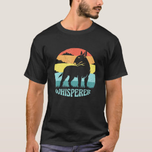 Camiseta Bull Terrier Whisperer Guay Retro Sunset - Vintage
