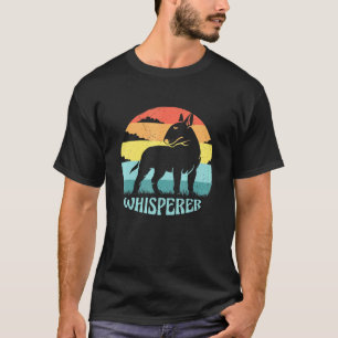 Camiseta Bull Terrier Whisperer Guay Retro Sunset - Vintage