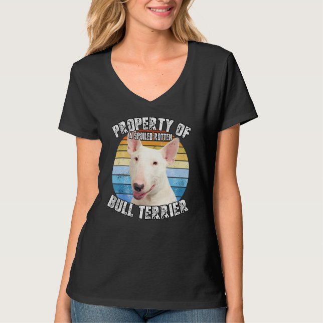 Camiseta Bull Terrier White Retro Property Of (Anverso)