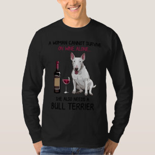Camiseta Bull Terrier Y Wine Dog Fed