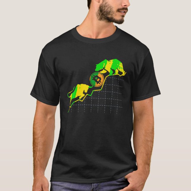 Camiseta Bull vs Bear Bitcoin Cryptocurrency Market (Anverso)