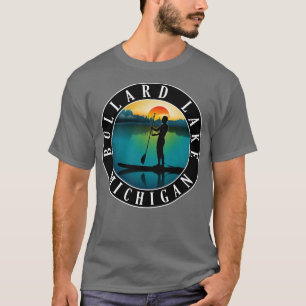 Camiseta Bullard Lake Paddleboarding Michigan Sunset
