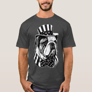 Camiseta Bulldog 4 de julio de 7