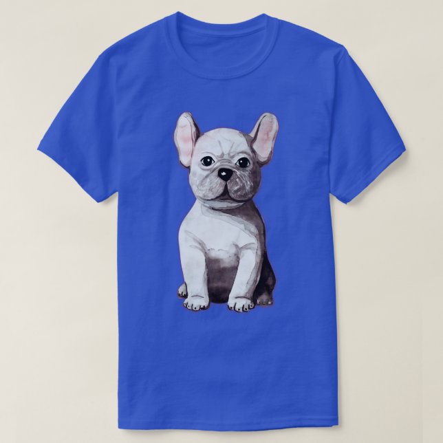 Camiseta Bulldog acuarela francés (Diseño del anverso)