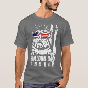 Camiseta Bulldog amante del Bulldog inglés papá Bandera est