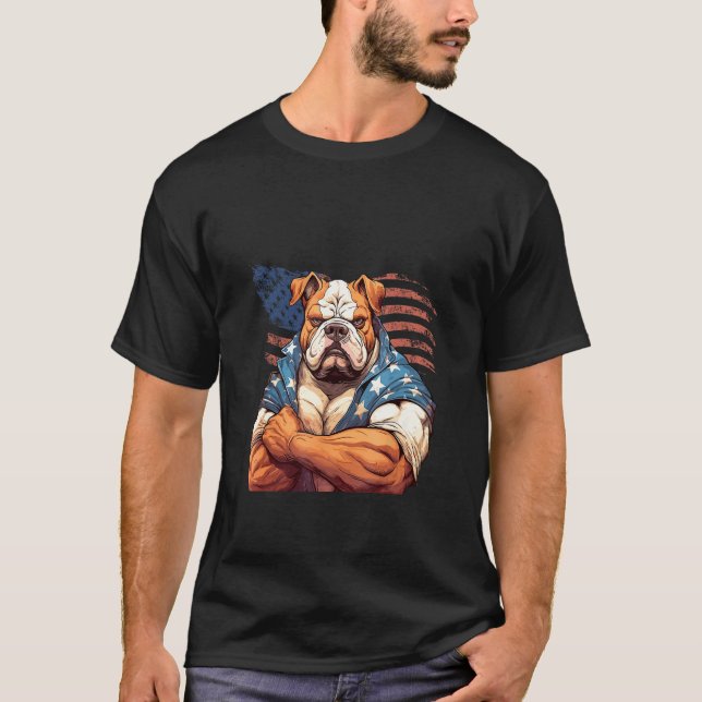 Camiseta Bulldog americano (Anverso)