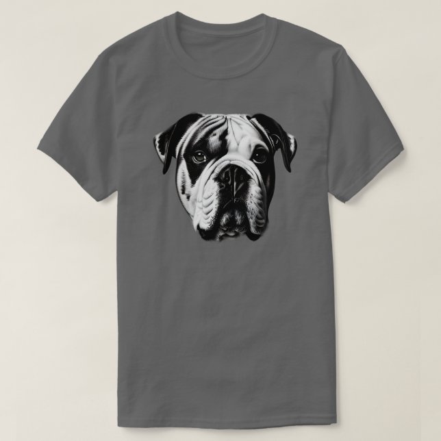 Camiseta Bulldog americano (Diseño del anverso)