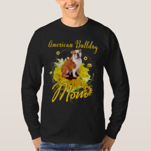 Camiseta Bulldog americano girasol mamá perro perro de madr