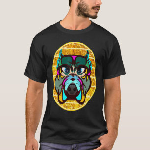 Camiseta Bulldog americano Mascota perro cara a cara arte