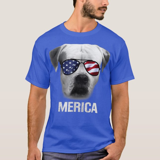 Camiseta Bulldog americano Merica - Patriota (Anverso)