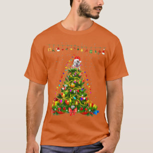Camiseta Bulldog americano Santa Hat Navidades Luces de Per