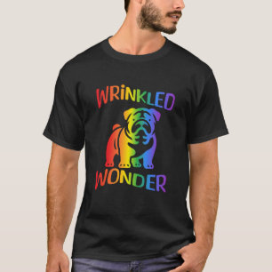Camiseta Bulldog Arcoíris Maravilla Arrugada