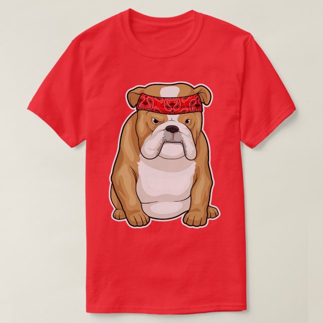 Camiseta Bulldog Bandana (Diseño del anverso)
