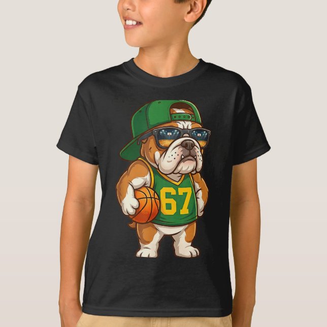 Camiseta Bulldog Basketball 67 Gen Alpha Slang Srts Dog Boy (Anverso)