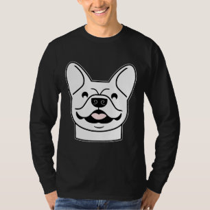 Camiseta Bulldog blanco francés francés blanco y negro &