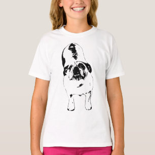 Camiseta Bulldog: búsqueda, B&W negrita