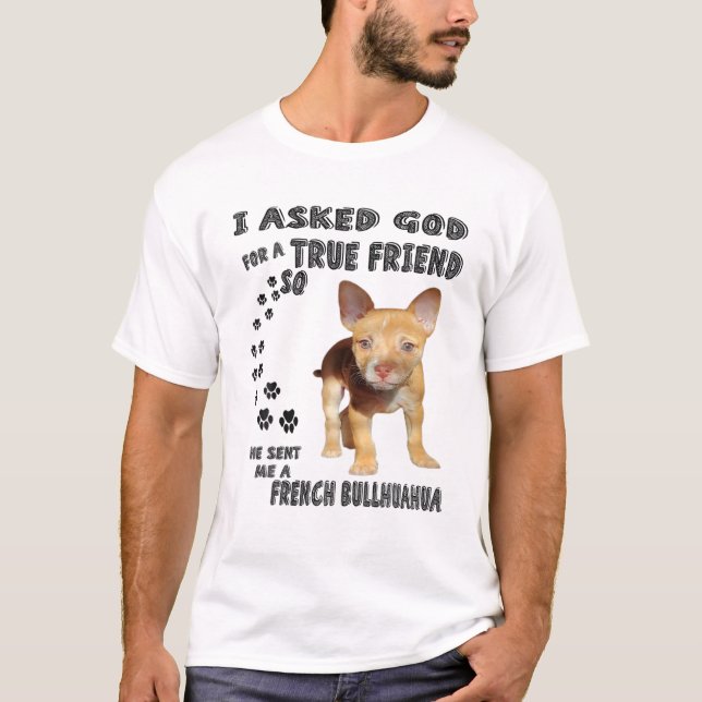 Camiseta Bulldog Chihuah, la leyenda francesa Bullhuahua ci (Anverso)