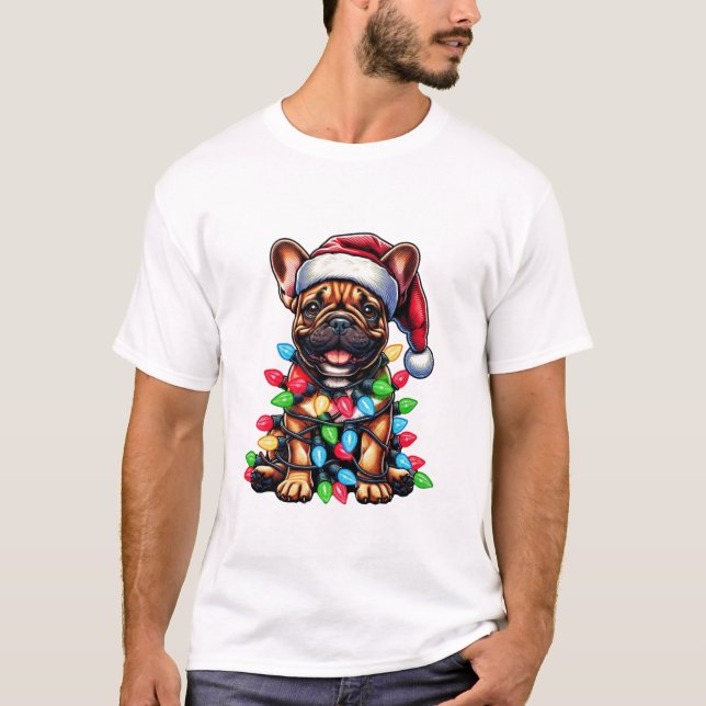 Camiseta Bulldog Christmas Funny (Anverso)