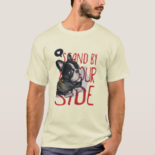 Camiseta bulldog con camiseta, perro con frase, diseño leal