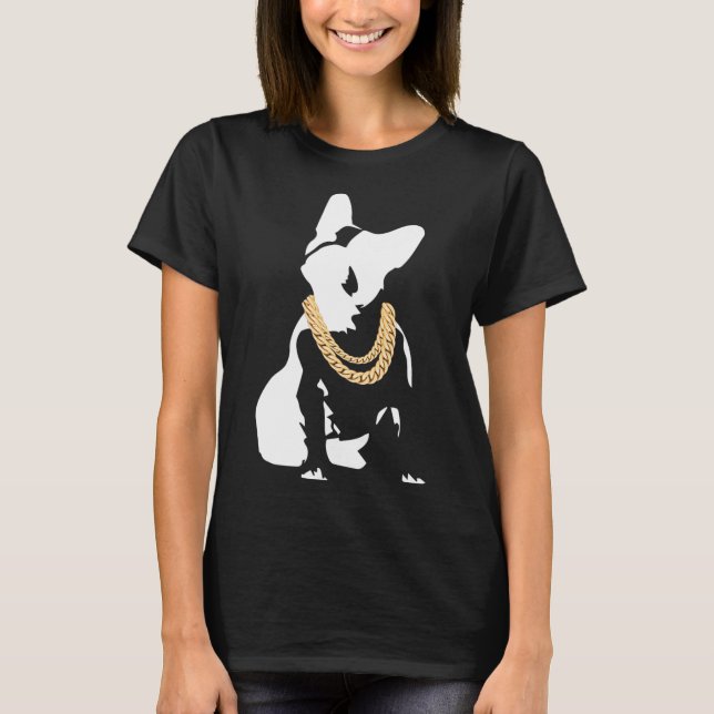 Camiseta Bulldog Con Collar De Oro (Anverso)