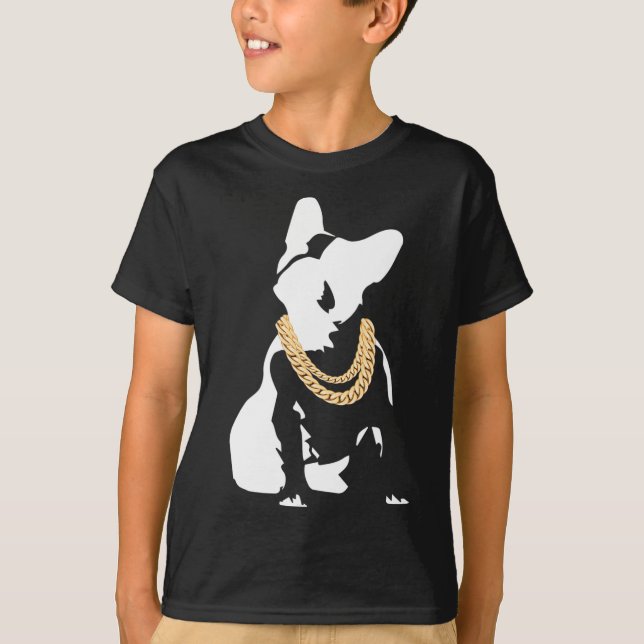 Camiseta Bulldog Con Collar De Oro (Anverso)