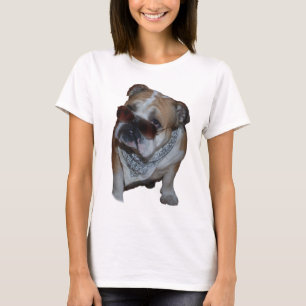 Camiseta Bulldog con los vidrios