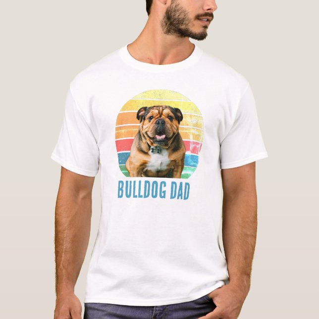 Camiseta Bulldog Cute Grungy Vintage Distressed o Tu Perro (Anverso)