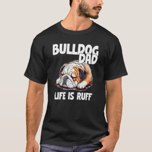 Camiseta Bulldog Dad Lazy English Bulldog Dog