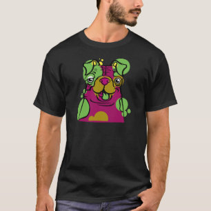 Camiseta Bulldog de arte pop
