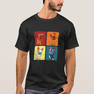 Camiseta Bulldog de arte pop francés