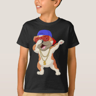 Camiseta Bulldog De Bebida Con Sombrillas De Gorro De Béisb