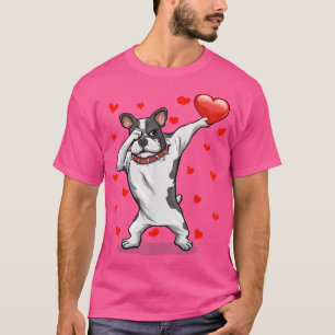 Camiseta Bulldog de Dabbing El día de San Valentín de amor