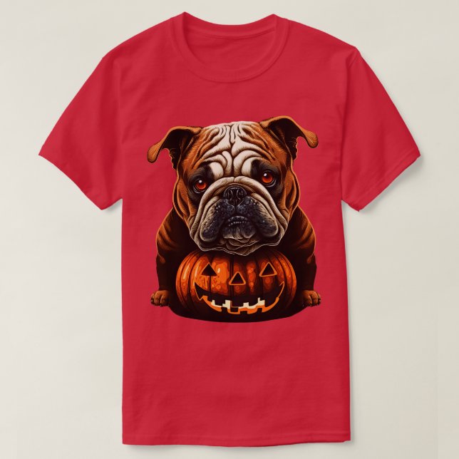 Camiseta Bulldog de Halloween 7 (Diseño del anverso)