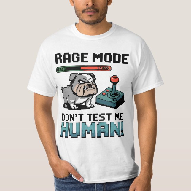 Camiseta Bulldog de jugador enojado - Modo de furia activad (Anverso)