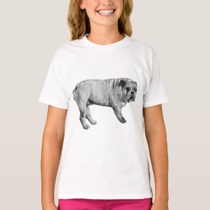 Camiseta Bulldog de la caminata de la nieve Tee